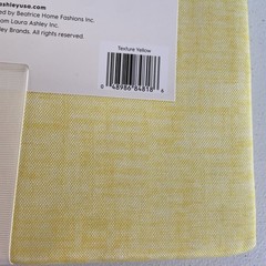 Laura Ashley Easy Care Tablecloth – Texture Yellow Rectanglar 60″ x 102″ New