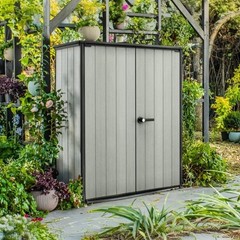 Keter Premier Tall Resin Storage Shed 4.6×5.6 ft Weatherproof 62 cu ft Garden