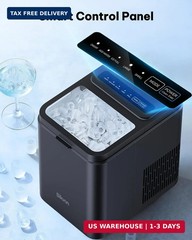 Silonn Ice Maker Countertop, 8 Cubes in 6 Mins, 26.5lbs/24H, Self-Cleaning