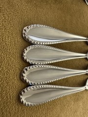 (4) DINNER FORKS Nambe MAEVE Vietnam Stainless 18-10 Concave Outline (2avail)