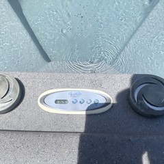 AquaRest Spas HU2 Gray Square Hot Tub 4-Person 300 Gal w/ Cover Panel