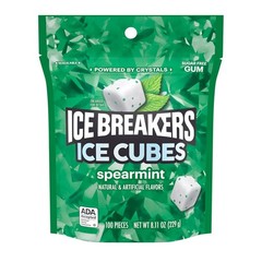 Refreshing Spearmint Sugar-Free Gum Pouch – 100 Pieces for Anytime Enjoyment