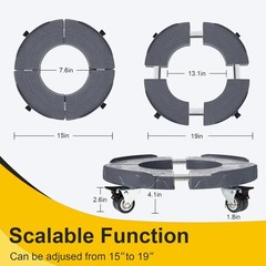 Adjustable Trash Can Roller Base – Set of 2