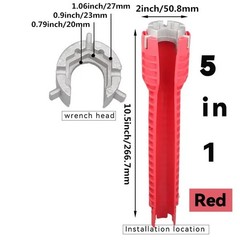 8 in 1 Faucet Sink Installer Home Multi Tool Pipe Wrench For Plumbers Homeowners