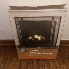 Katie Brown Simply At Meijer 3 Panel Fireplace Screen Modern Home Decor Open Box