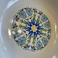 222 FIFTH Tunisia Pattern, Set of 4 Pasta or Soup Bowls, 9.5″ Porcelain Pristine