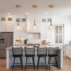 Modern Glass Pendant Light 7.68 in Dome Light Fixture with Clear 1pack Bronze