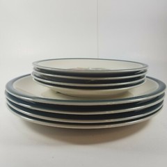 Apple Blossom Casuals China Pearl (4) Dinner 10.25″ and (4) Salad Plates 7.75″