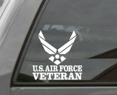 UNITED STATES AIR FORCE VETERAN Vinyl Window Decal USAF