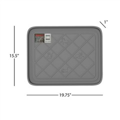 Boot Tray Muddy Shoes Plastic Tray Drip Catch Keep Floors Clean 15.5 x 19.75 In
