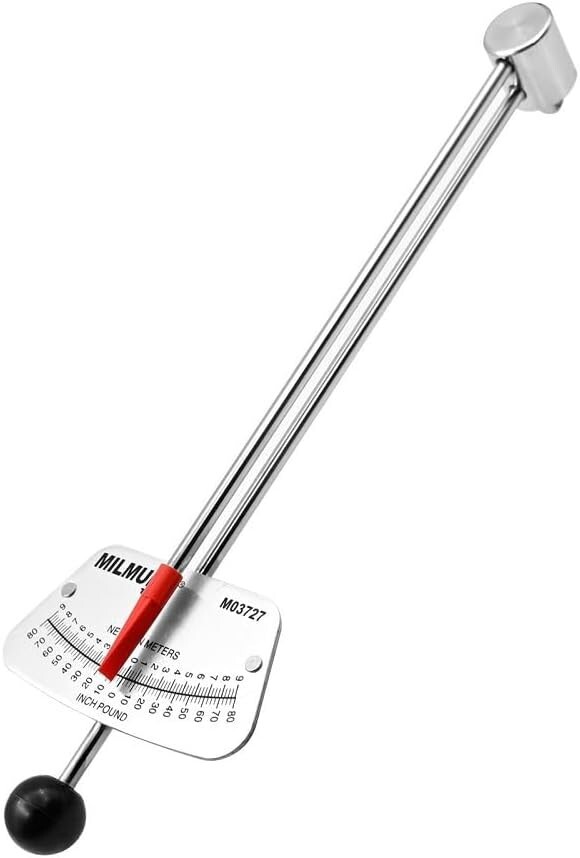 1/4-Inch Drive Beam Torque Wrench – 0-80 Inch/Pounds and 0-9 Newton/Meter Torque