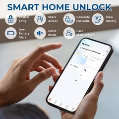 Smart Fingerprint Door Lock Keyless Entry with APP IC Card Code Key Biometric