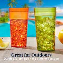 Cafe Break-Resistant Plastic 20Oz Restaurant-Quality Beverage Tumblers | Set Of