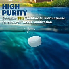 XtremeClear 1″ 99% Trichloro Stabilized Swimming Pool Chlorine Tablets – 1.5lbs