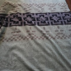 ~~NATIVE CREATIONS ECUADOR Aztec 100% ALPACA Blanket Blue 77×91