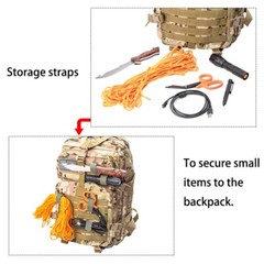 5PCS Molle Straps Tactical Backpack Organizer with Hook Loop Grip