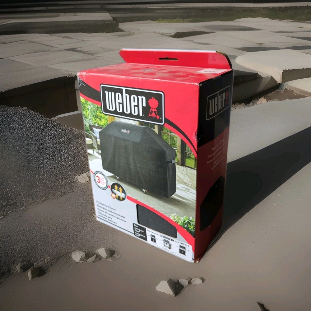 Weber Genesis II 3 Burner Premium Gas Grill Cover – Black
