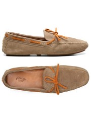 ARFANGO Firenze Tan Suede Leather Driving Moccasin EU 9.5 US 10.5