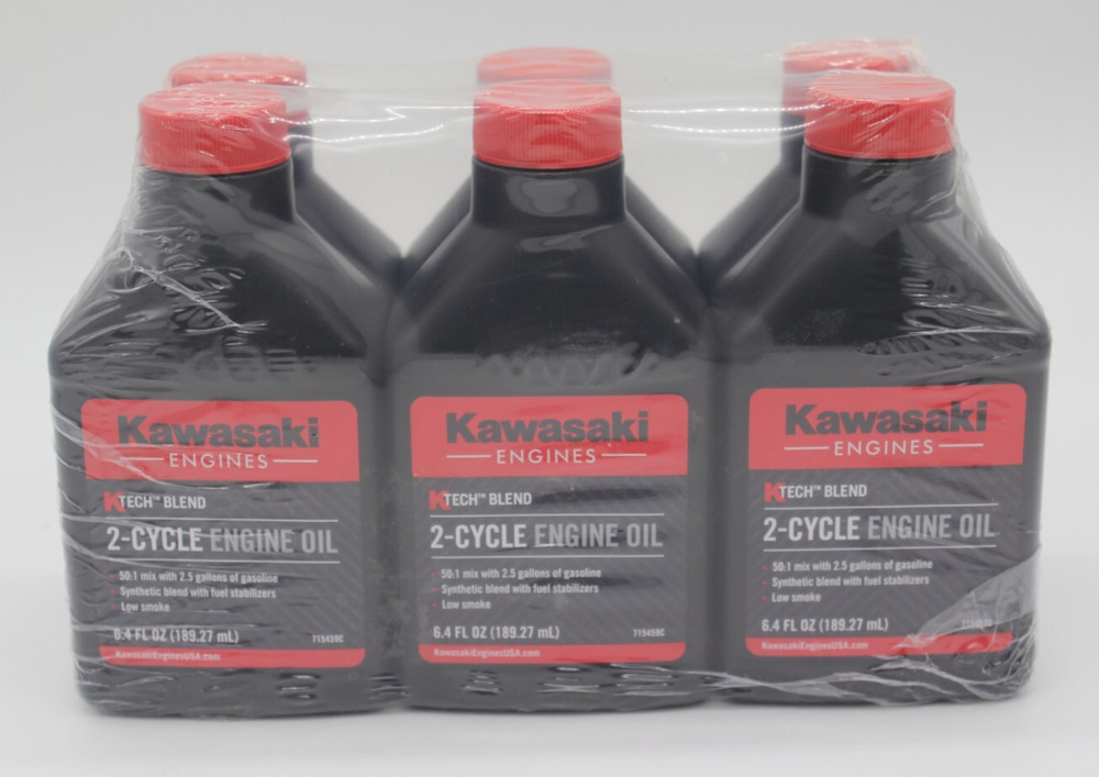 OEM Kawasaki 2-Cycle Engine Oil 6.4FL OZ-6pck -mix w/ 2.5 gal of gas- 99969-6084