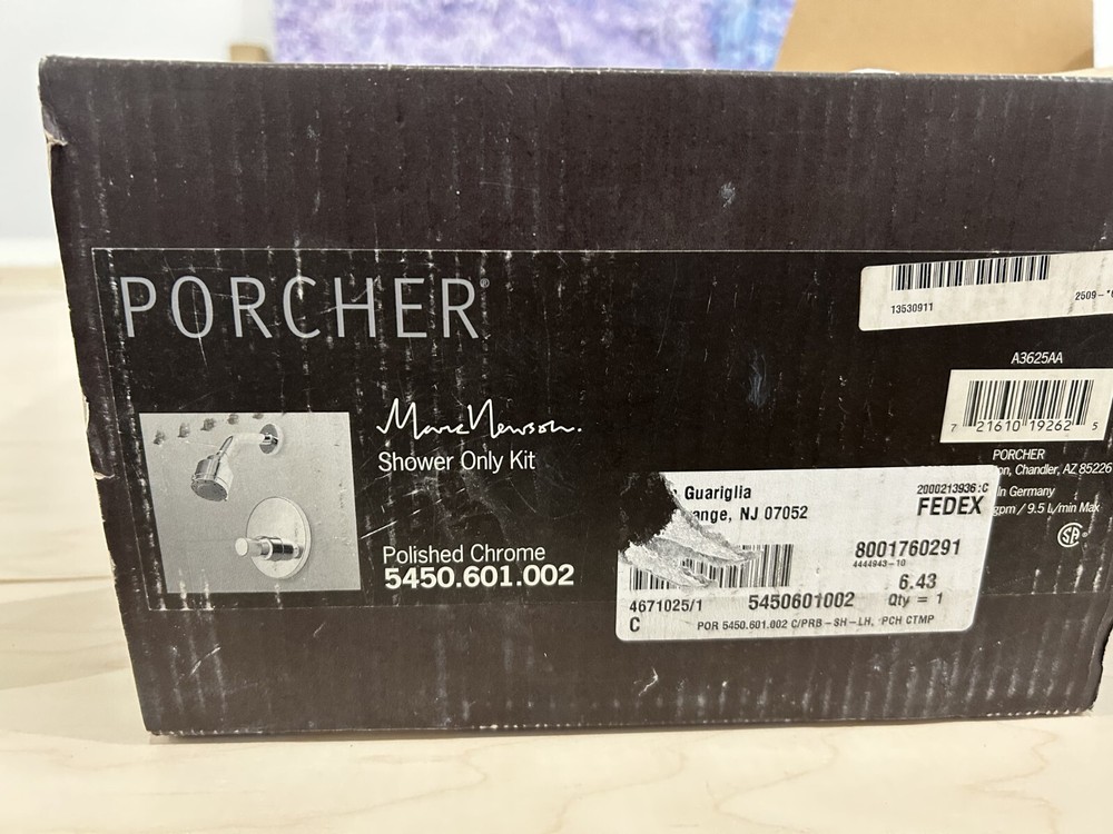 Porcher x Marc Newson Shower Only Kit – Polished Chrome – 5450.601.002 – New