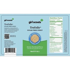 2x GIRL SCOUTS Sugar Free TREFOILS SHORTBREAD 1L Syrup Coffee Desserts