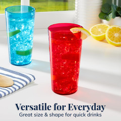 Cafe Break-Resistant Plastic 20Oz Restaurant-Quality Beverage Tumblers | Set Of