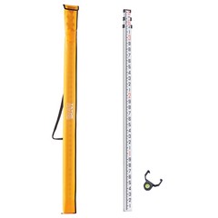 VEVOR 9 Feet 10ths Grade Rod 1/10ft Dual Sided 3 Section Telescopic Leveling Rod