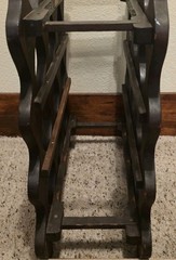 VTG MCM Sculptural Modernist Solid Wood Wine Rack Circa 1970s W/Makers Mark