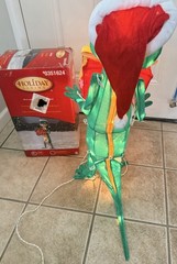 Christmas Geico Gecko Light Up 30 Inch Yard Decor RARE Hard To Find