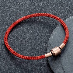 Steel Cable Bracelet-Stainless Steel Red Charm Bracelet for Women 17cm / 19cm