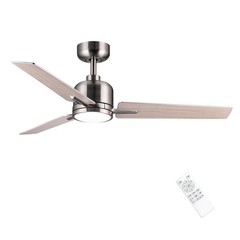 48″ Brushed Nickel Low Profile Ceiling Fan with Light Light Energy Saving Fan