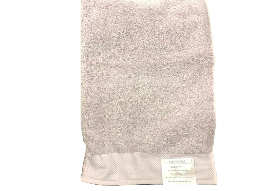 Organicott Organic Bath Towel Lavender 100% Organic Cotton 30 in x 58 in