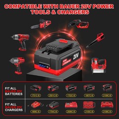Pack 20V 6Ah Li-Ion Battery for Bauer 1702C-B 1701C-B 1907C-B 2108C-B 2109C-B