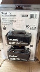 Genuine Makita BL1860B-2 18V 6.0Ah Lithium Battery 2-Pack – NEW – Ships from USA