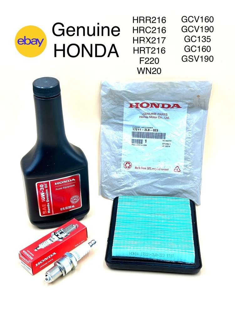 GENUINE HONDA GCV135 GC160 GCV160 GCV190 TUNE UP KIT LAWNMOWER FILTER PLUG OIL