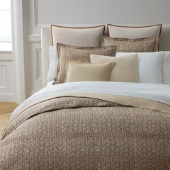 $420 RALPH LAUREN Sierra Tan /Silver Cotton Full/Queen Comforter SET