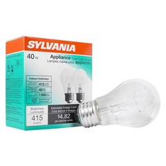 Sylvania 2 Pack Incandescent Light Bulbs 40 Watt Warm 2 Pack, Clear Finish