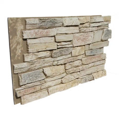 Ledge Stone 48 In. X 24.25 In. Polyurethane Interlocking Siding Panel in Frosted