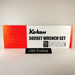 KOKEN 3286Z 3/8 9.5mm Z-EAL Socket Wrench Set 21 pieces W/Metal Case