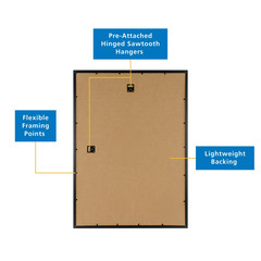 20″ x 28″ Black Rounded Picture & Poster Wall Frame Home Decor, Modern Style