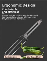 Professional Stainless Steel Peeler – Ergonomic Swivel Blade Design for Easy …