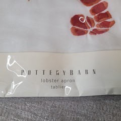 Pottery Barn Lobster Feast Apron Embroidered w Lobster Bottle Opener Both NEW