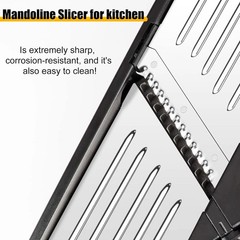 Mandoline Vegetable Food fruit Slicer Adjustable Stainless Steel 7-in-1 kitchen