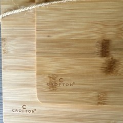 Crofton Bamboo Cutting Board 2 Piece Set, 14.96×11.02in & 12x9in, Hand Wash Only