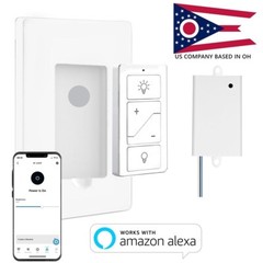 USED Smart Wireless Light Switch and Receiver Kit Dimming No wiring Work Alexa