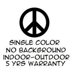 Peace Sign Sticker Vinyl Decal – Love Symbol Car Window Bumper Hippie 1″ to 10″
