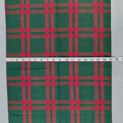 Green & Red Tartan Plaid Cloth Napkins Set of 2 Christmas Holiday 17″ x 27″