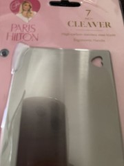 Paris Hilton Cleaver High Carbon Stainless Steel Steel Blade Ergonomic Handle7in