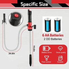 Auto Stop Fuel Transfer Pump 3.2 GPM Electric Gas Diesel Transfer Pump