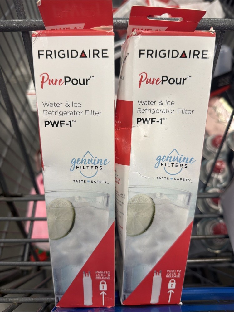 2 PACK Frigidaire Pure Pour PWF-1 Water & Ice Refrigerator Filter New w/Damaged